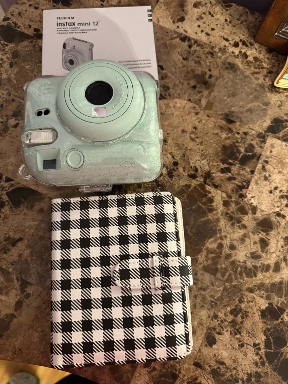 Glitter Light Blue Instant Camera Instax Mini 12